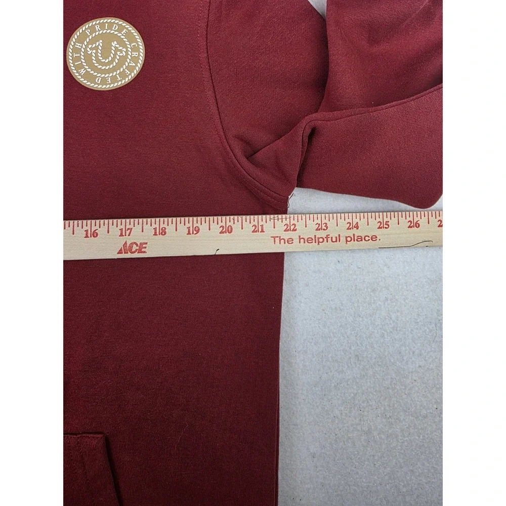 True Religion College Full Zip Hoodie Sweater Rope Design Size M Crafted W Pride